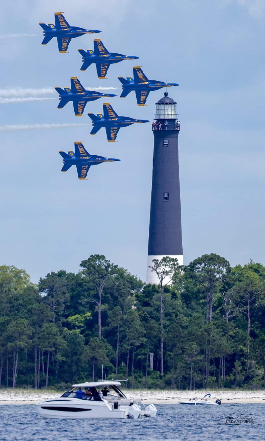 Watching the Blue Angels from the water