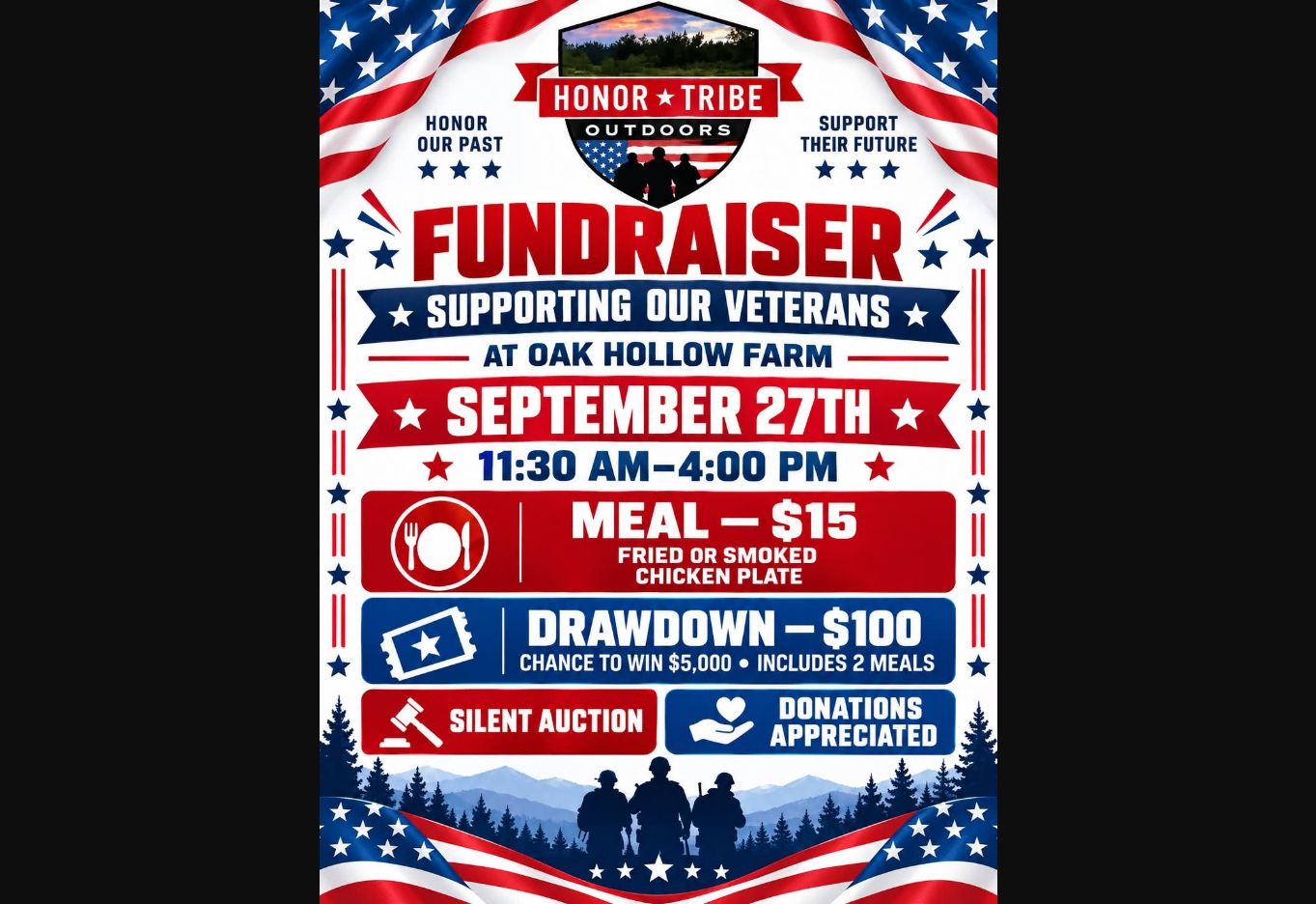 This Sunday: Support Honor Tribe Outdoors at Oak Hollow Farm